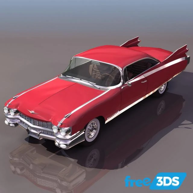 1959 Cadillac Sedan 3D Model Free Download