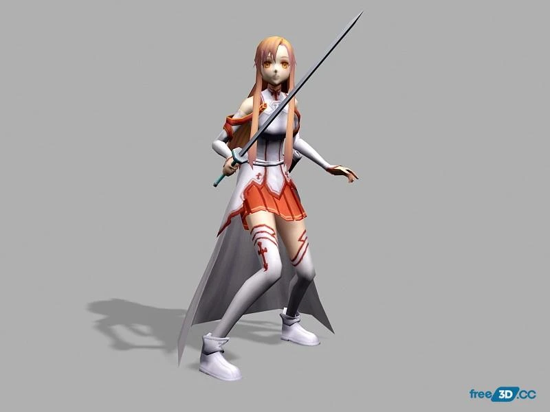 Asuna Yuuki 3D Model Sword Art Online Free Download
