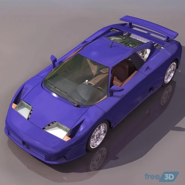 Bugatti EB110 3D Model Free Download