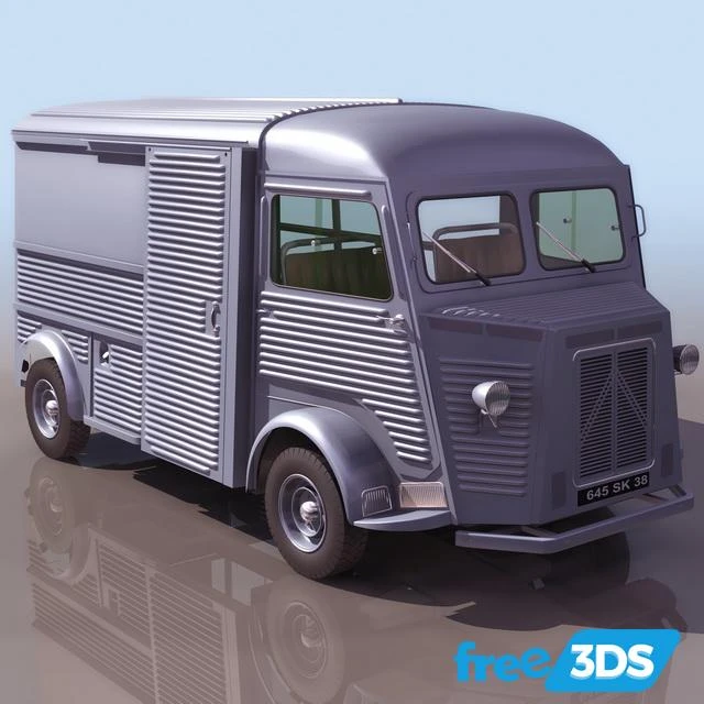 Citroen H Van light truck 3D Model Free Download Citroen H Van light truck 3D Model Free Download