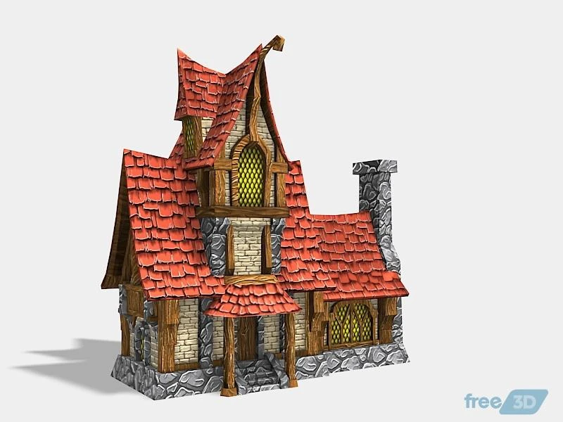 Fairytale House 3D Model Free Download
