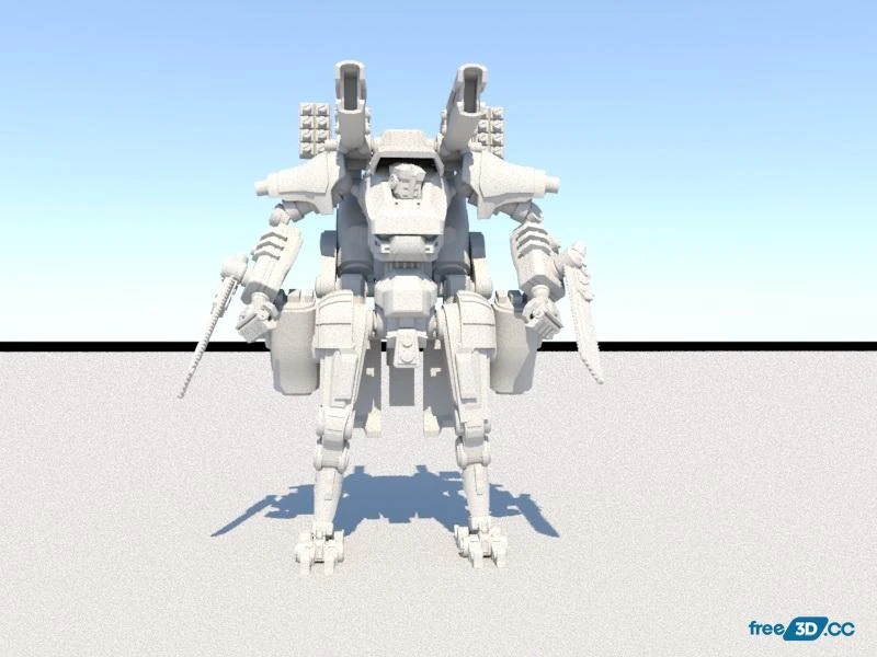 Mecha Anime Robot 3D Model Free Download