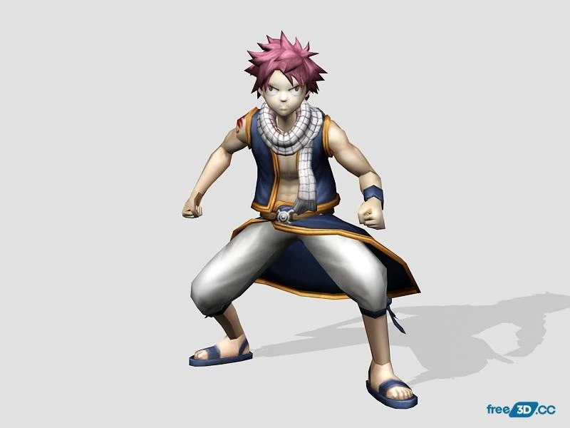 Natsu Dragneel 3D Model Free Download