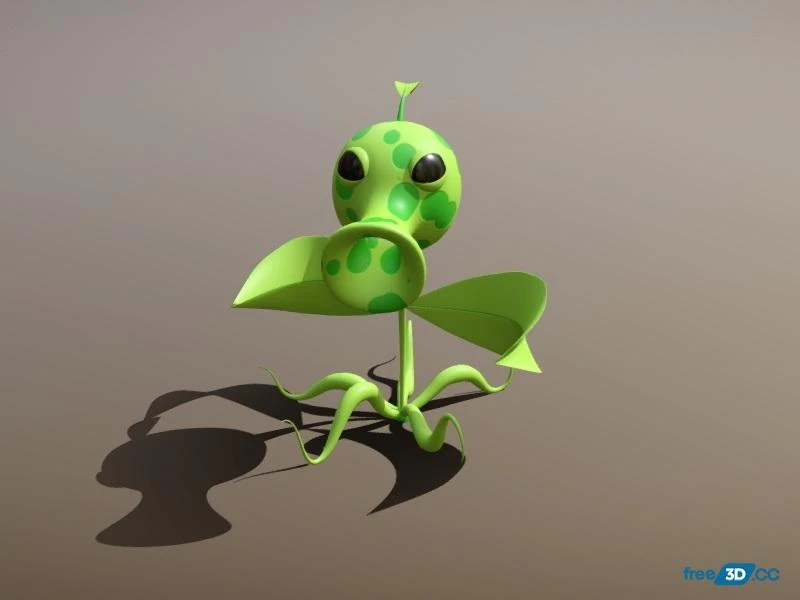 Plants vs Zombies Peashooter 3D Model Free Download Plants vs Zombies Peashooter 3D Model Free Download