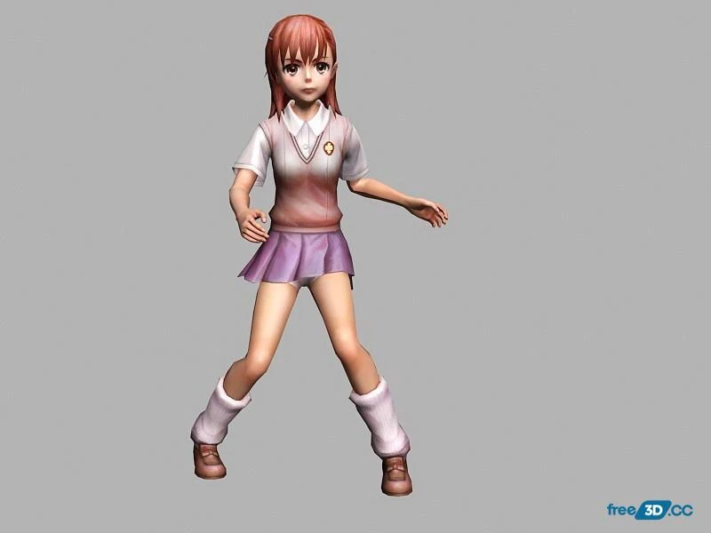 Adorable Anime Girl 3D Model Free Download Adorable Anime Girl 3D Model Free Download
