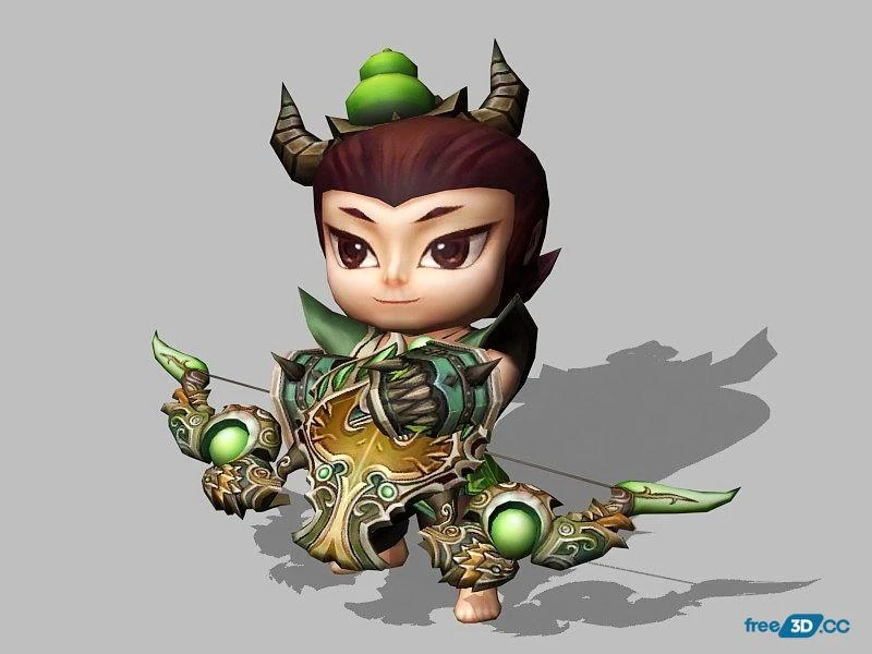 Anime Hunter Boy 3D Model Free Download