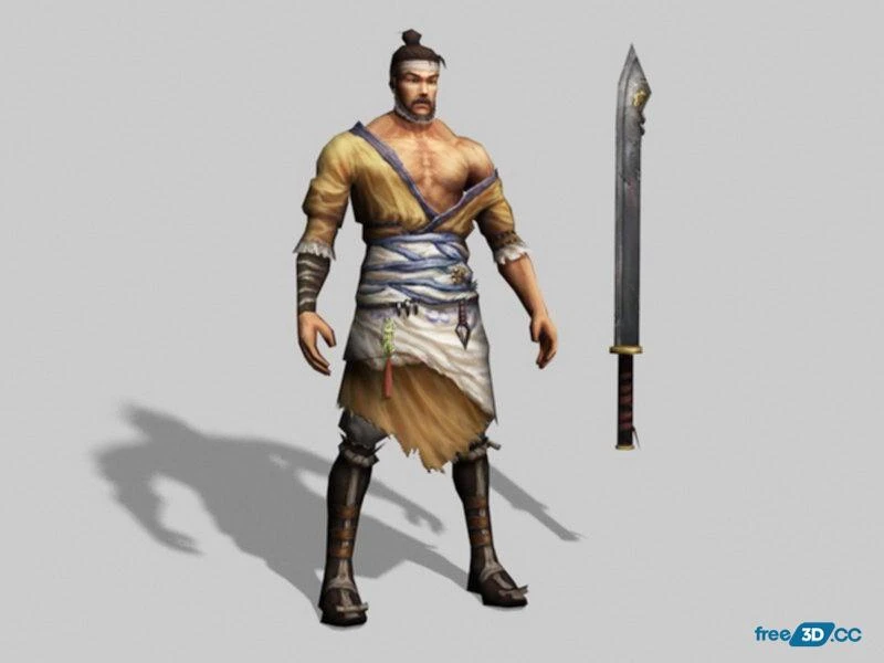 Chinese Warrior Art 3D Model Free Download