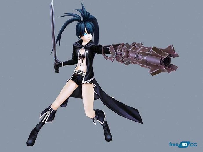 Black Rock Shooter 3D Model Free Download