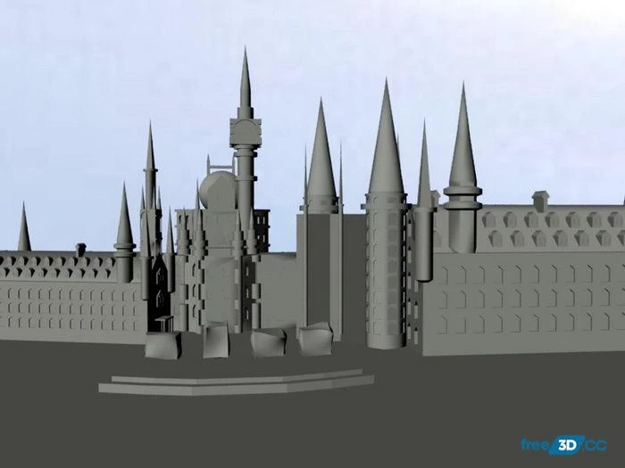 Cartoon Castle 3D Model