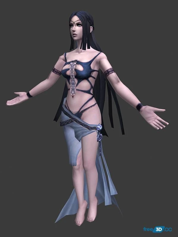 Dark Goddess Shaiya Raina 3D Model