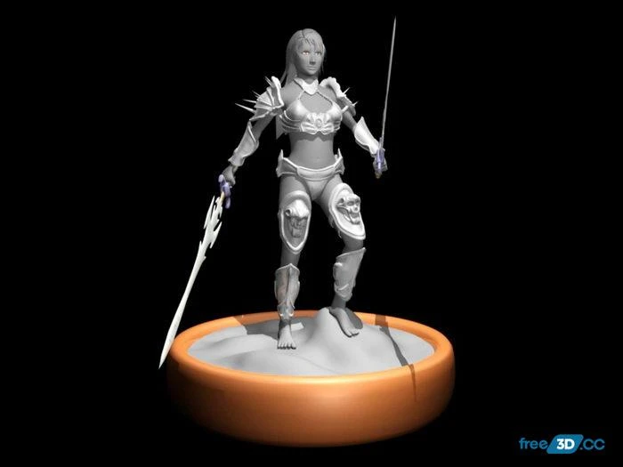 Female Warrior Art 3D Model Download