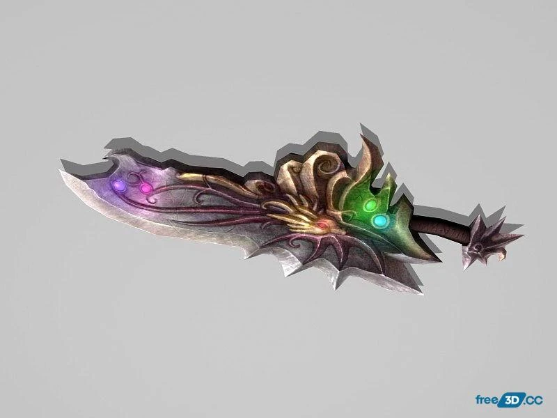 Magic Sword Weapon 3D Model Free Download