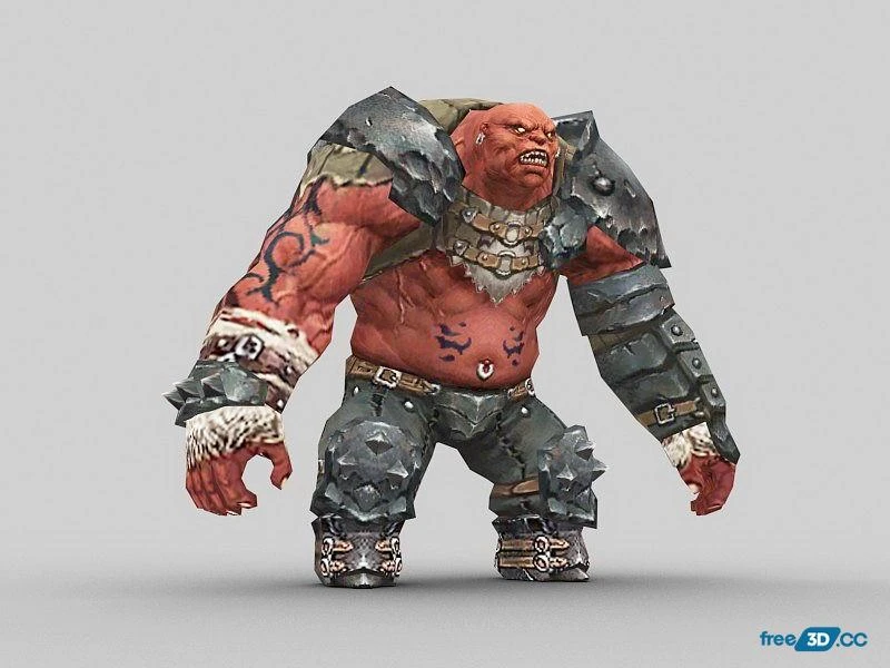 Ogre Warrior 3D Model Free Download