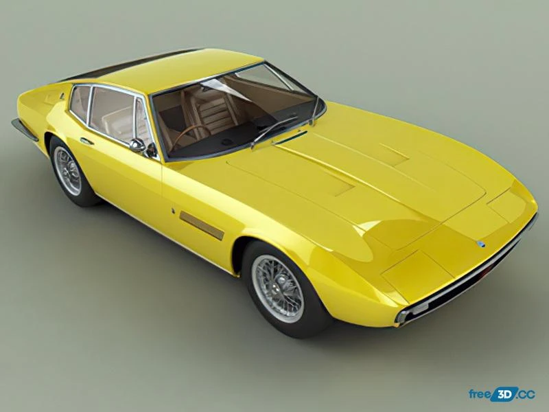 1967 Maserati Ghibli 3D Model Free Download