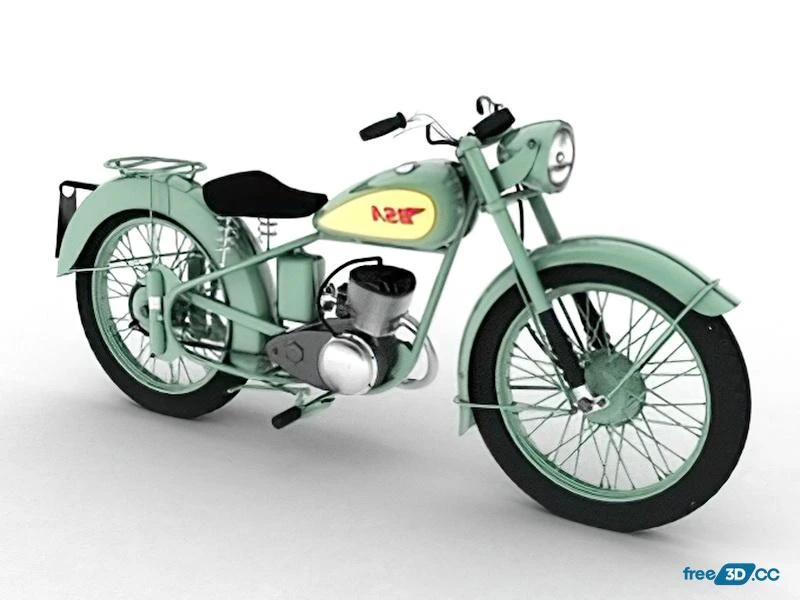 BSA Bantam D1 Motorcycle 3D Model