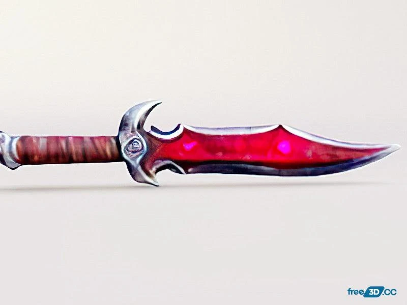 Red Bladed Dagger 3D Model Free Download Red Bladed Dagger 3D Model Free Download