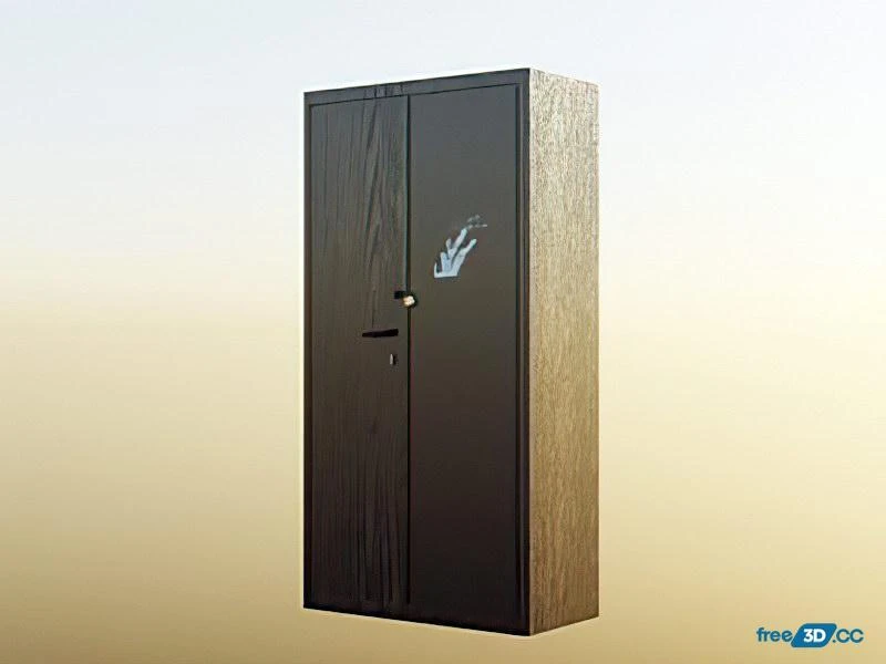 Rustic Armoire Wardrobe 3D Model
